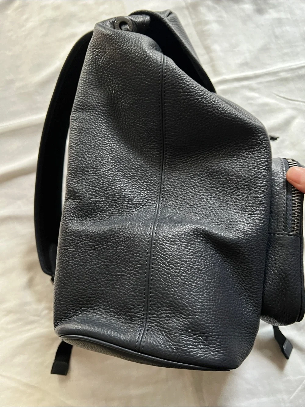 Coach Sullivan Leather Backpack Rare Deep Navy Color
